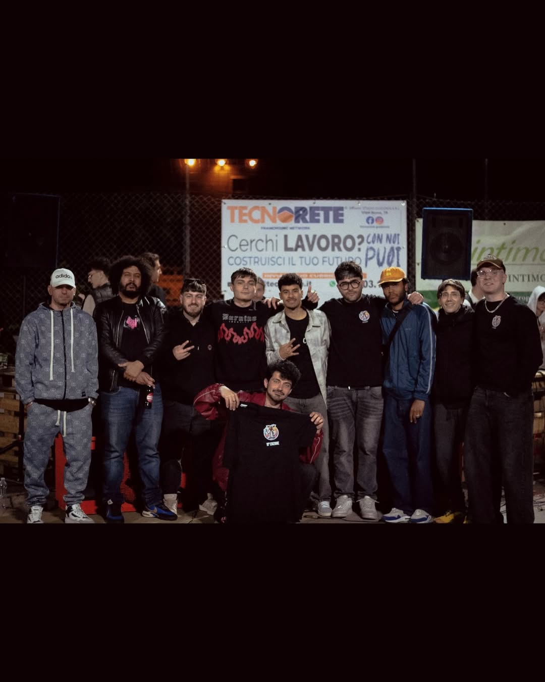 Team PAG durante un evento serale sul playground