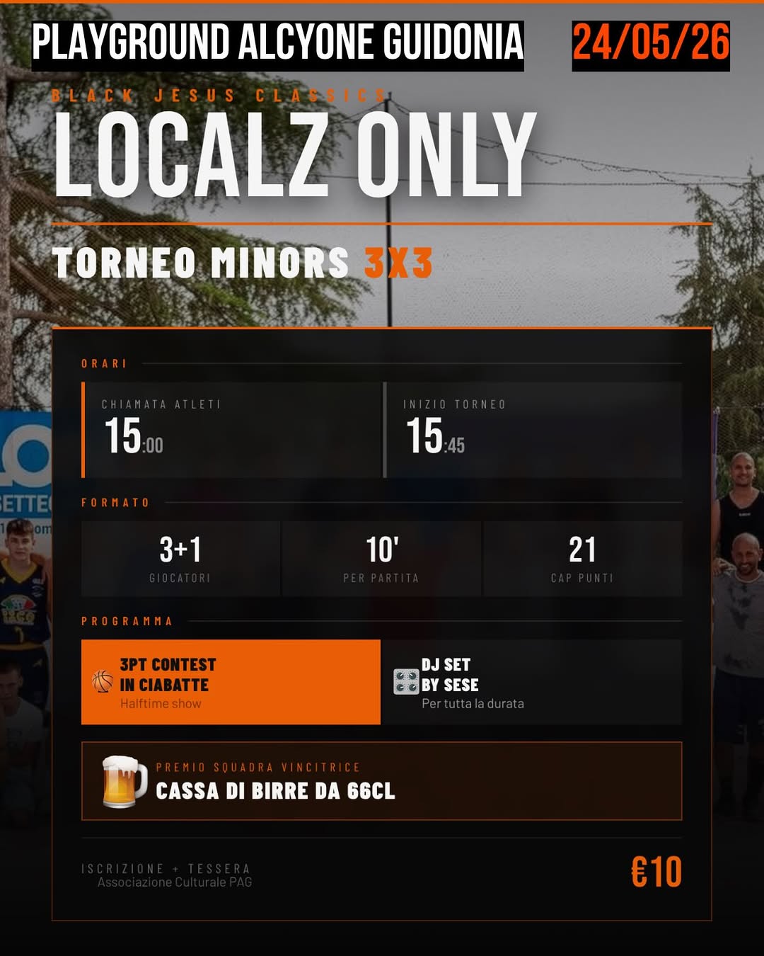 Locandina Torneo Minors 3x3 LOCALZ ONLY — 24 maggio 2026